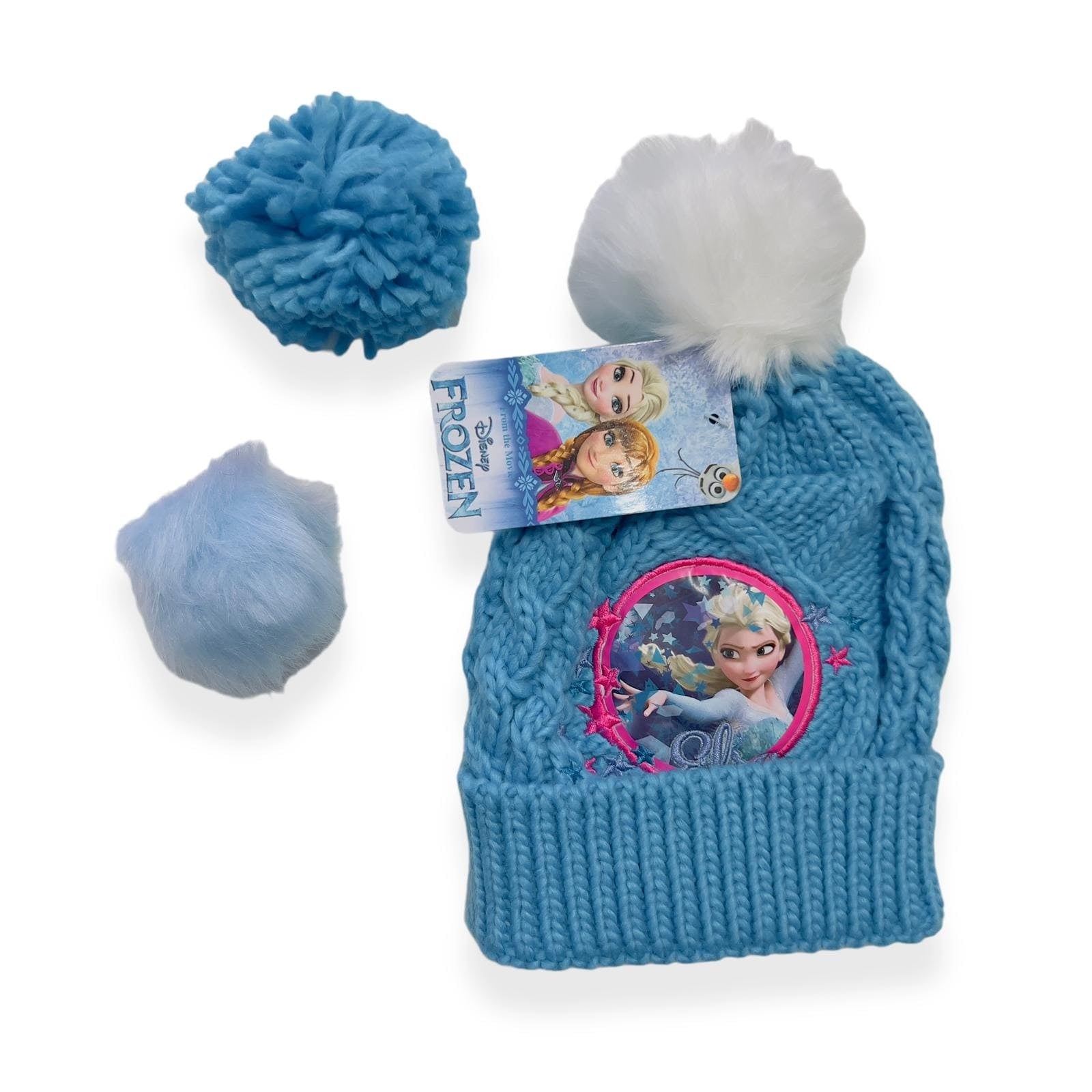 Cappello in Lana Frozen con 3 Pompons intercambiabili - Mstore016